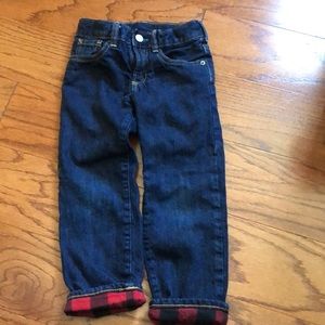 Gap size 5 flannel lined jeans